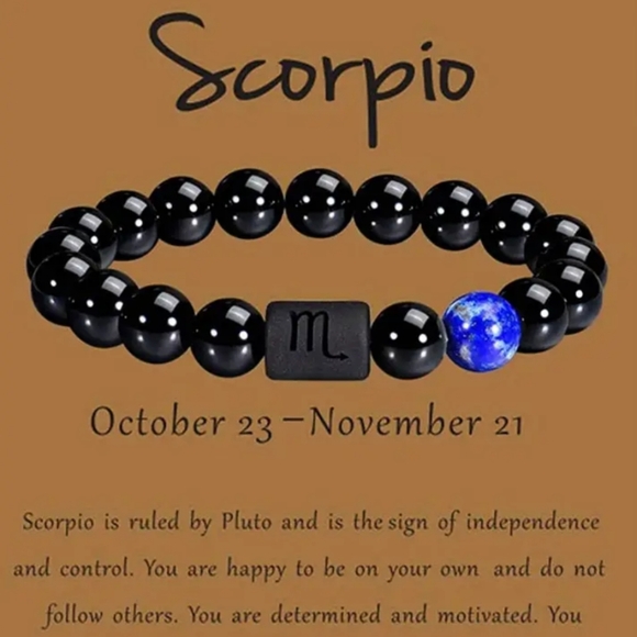 Zodiac Beaded Braided Bracelet 10mm - Picture 1 of 1